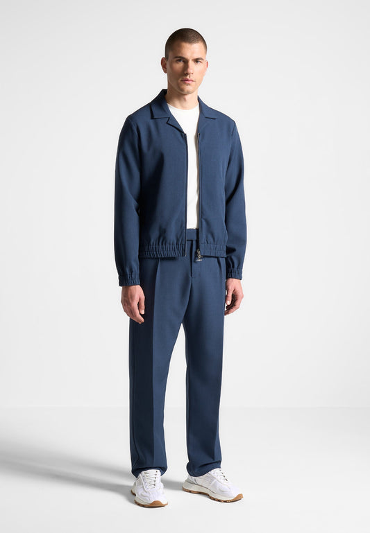 Revere Collar Jacket - Blue