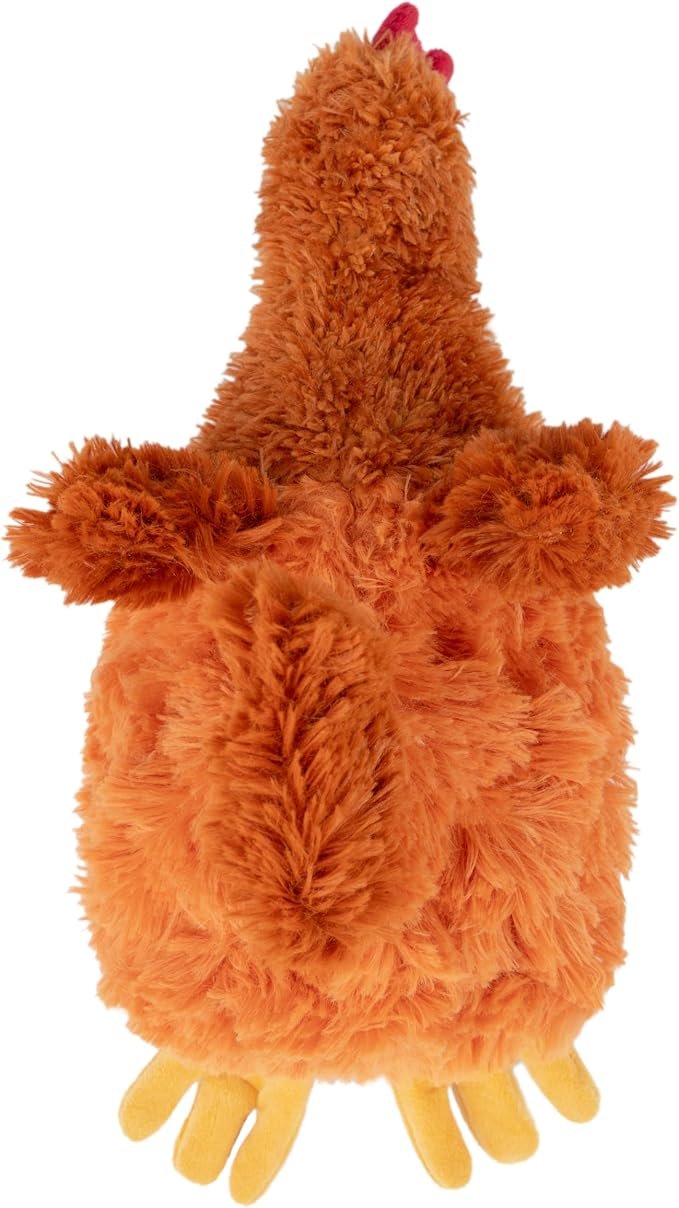 Best Pet Supplies Interactive Squeaky Dog Toy - Crinkle Chicken, Brown - Image 3