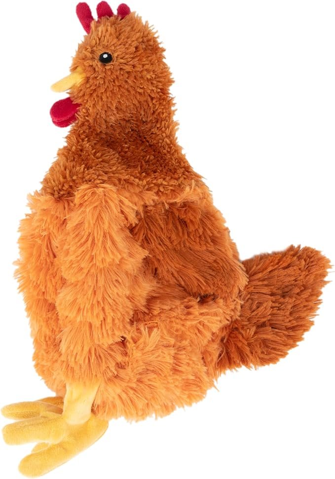 Best Pet Supplies Interactive Squeaky Dog Toy - Crinkle Chicken, Brown - Image 4