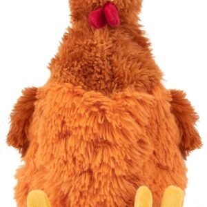 Best Pet Supplies Interactive Squeaky Dog Toy - Crinkle Chicken, Brown