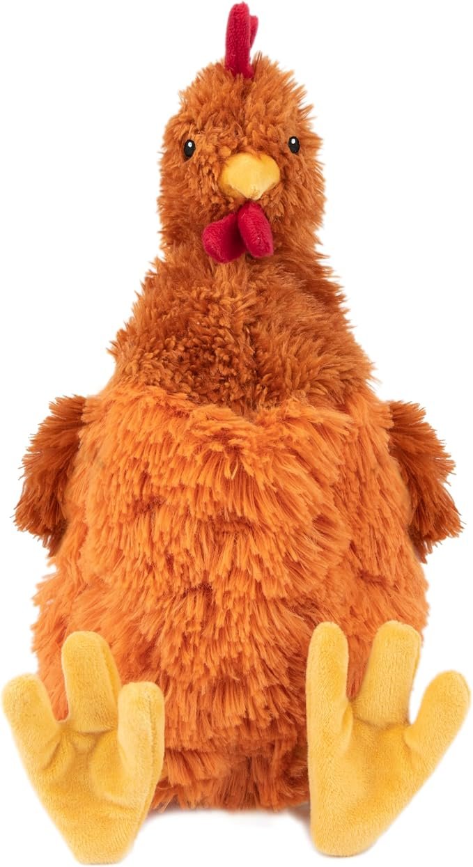 Best Pet Supplies Interactive Squeaky Dog Toy - Crinkle Chicken, Brown