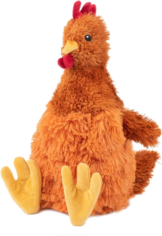 Best Pet Supplies Interactive Squeaky Dog Toy - Crinkle Chicken, Brown - Image 2