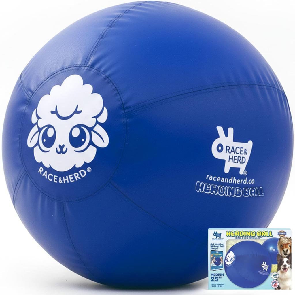 The Original Herding Ball | Chew-Resistant, For Active Dogs, Blue / 18in - Image 3